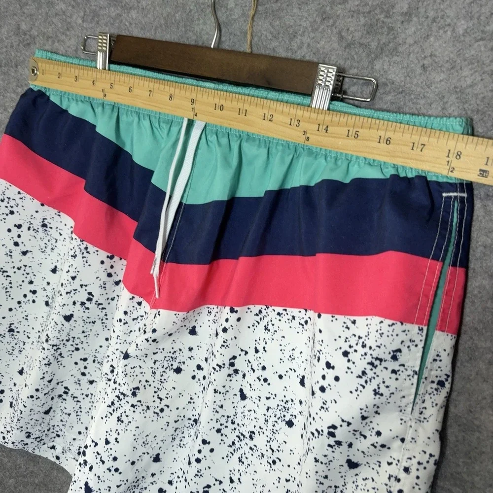 Chubbies Swim Trunks Men XXL 2XL White Splatter 4-Way Stretch Pocket 6.5